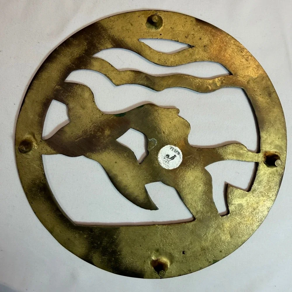 Penco Vintage Flying Geese Brass Trivet Wall Art MCM